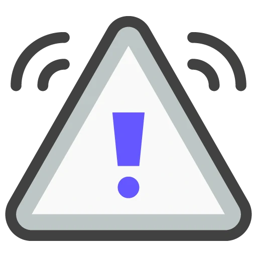 Warning icon representing wireless network exploitation risk assessment